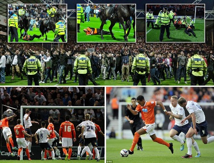 Preston vs Blackpool 1-0, Berakhir jadi Tawuran di Lapangan